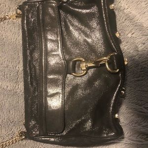 Rebecca Minkoff MAC Black Shimmer Gold Hardware